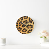 Jaguar Fur 2 Runde Wanduhr (Zuhause)