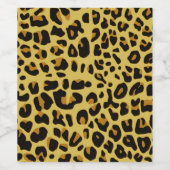 Jaguar Fur Pattern Weinetikett (Einzelnes Label)