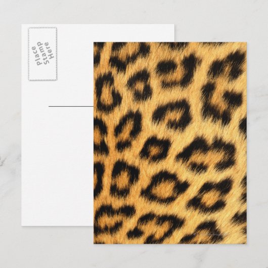 Jaguar Fur Postkarte (Vorne/Hinten)
