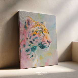 Jaguar-Gemälde – Wilde Jungle-Kunst, Tropisch  Leinwanddruck