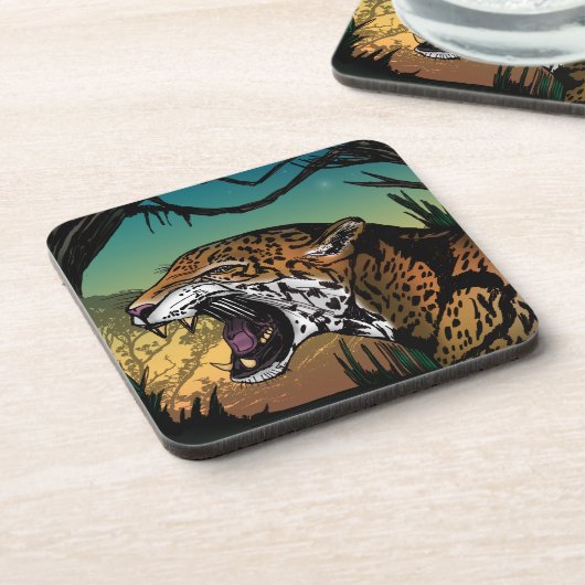 Jaguar Getränkeuntersetzer (Linke Seite)