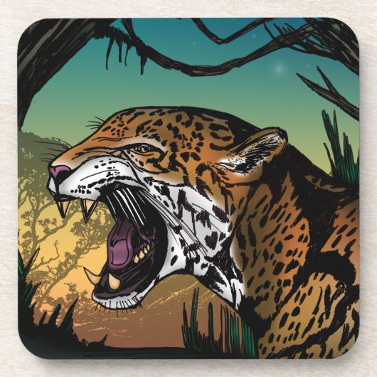 Jaguar Getränkeuntersetzer (Vorderseite)