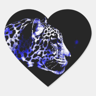 Jaguar Heart Stickers