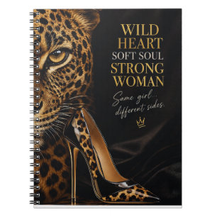 Jaguar & High Heel Luxus Frau Design Notizblock