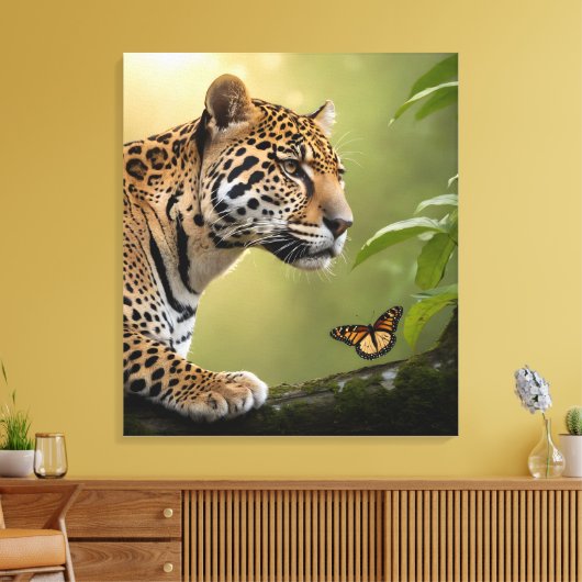 Jaguar im Amazonasnebel Leinwanddruck (Insitu (Wohnzimmer))