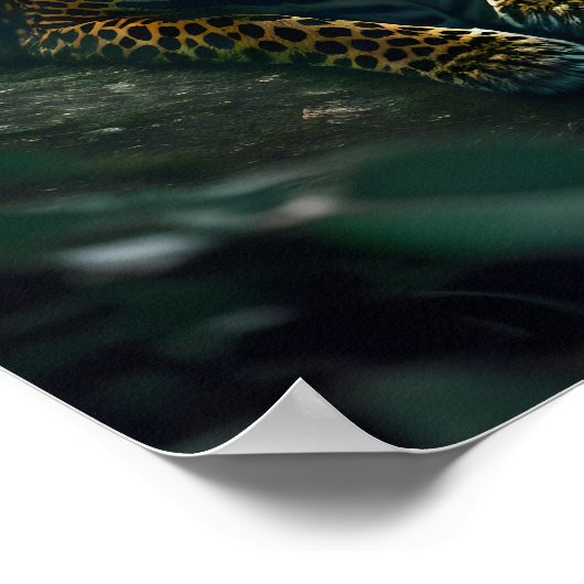 Jaguar im Dschungel Poster (Ecke)