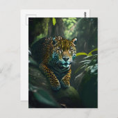 Jaguar im Dschungel Postkarte (Vorne/Hinten)