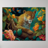 Jaguar im Regenwald Poster (Vorne)