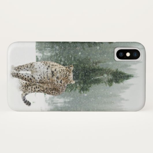 Jaguar im Schnee Case-Mate iPhone Hülle (Rückseite (Horizontal))