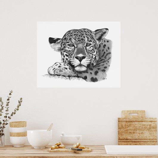 Jaguar im Stift Poster (Küche)