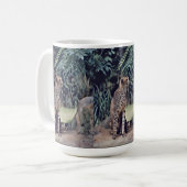 Jaguar in der waldreichen Ölfarbe, Kaffee-Tasse Kaffeetasse (Vorderseite Links)