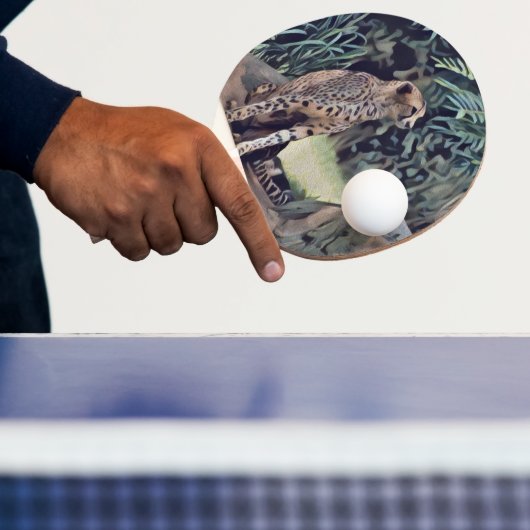 Jaguar in der waldreichen Ölfarbe, Ping Pong Padde Tischtennis Schläger (InSitu)
