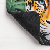 Jaguar in Jungle Bloom Mousepad (Ecke)