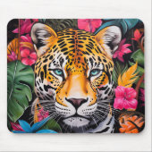 Jaguar in Jungle Bloom Mousepad (Vorne)