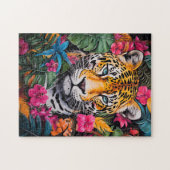 Jaguar in Jungle Bloom Puzzle (Horizontal)