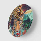 Jaguar in Motion 6234 Runde Wanduhr (Winkel)