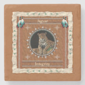 Jaguar-Integritätsenergie Steinuntersetzer (Vorderseite)