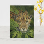 Jaguar-Karte Karte (Gelbe Blume)