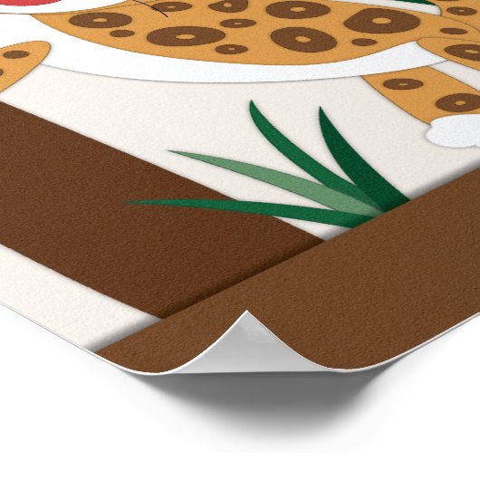 Jaguar Kinderzimmer Art Poster (Ecke)