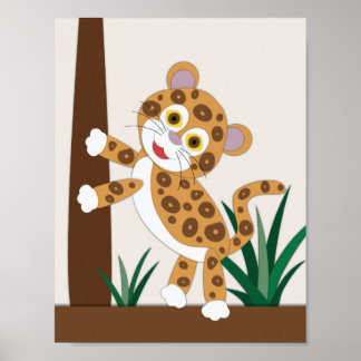 Jaguar Kinderzimmer Art Poster
