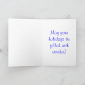 Jaguar Kitten Snowflake Weihnachtsbaum Wunderland Feiertagskarte (Innenseite)