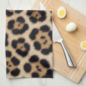 jaguar leopard textur fell haut leder tier pri geschirrtuch (Viertel Falte)