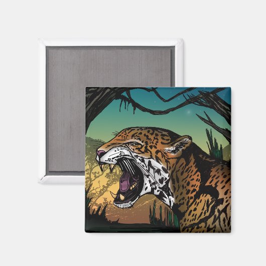 Jaguar Magnet (Vorderseite/Rückseite)