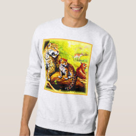 Jaguar Mama und Cubs Relaxen im Dschungel. Jetzt k Sweatshirt