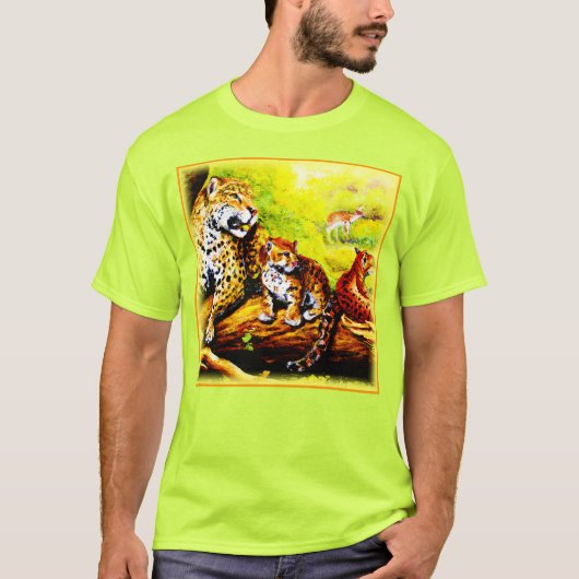 Jaguar Mama und Cubs Relaxen im Dschungel. Jetzt k T-Shirt (Vorderseite)