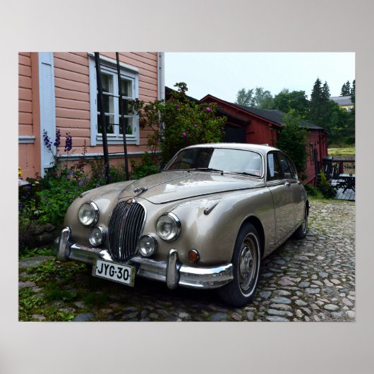 Jaguar Mark 2 in Porvoo, Finnland Poster (Vorne)