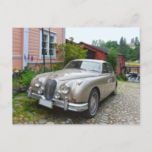Jaguar Mark 2 in Porvoo, Finnland Postkarte (Vorderseite)