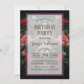 Jaguar mit Kronen in Blume Malerei Einladung (Vorderseite)