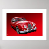Jaguar MK2 Poster Illustration (Vorne)