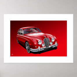 Jaguar MK2 Poster Illustration