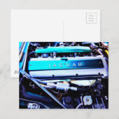 Jaguar Motor Postkarte (Vorne/Hinten)