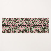 Jaguar Muster in Melon auf der rosa Lemonade Yogamatte (Vorderseite (Horizontal))