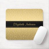 Jaguar Muster Luxus Schwarz und Gold Animal Print Mousepad (Mit Mouse)