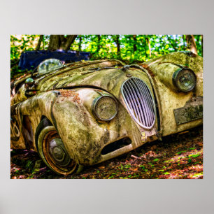 Jaguar Oldtimer Vintage Poster