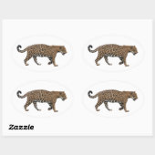 Jaguar Ovaler Aufkleber (Blatt)