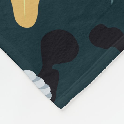 Jaguar Palms Nahtloses Vintages Muster Fleecedecke (Ecke)