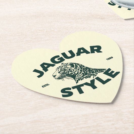 Jaguar Paper Coaster Untersetzer (angewinkelt)