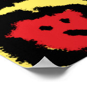 Jaguar Pattern in Blood Orange on Lemon Curd Poster (Ecke)