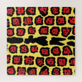 Jaguar Pattern in Blood Orange on Lemon Curd Puzzle (Horizontal)