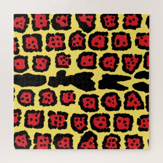 Jaguar Pattern in Blood Orange on Lemon Curd Puzzle (Horizontal)