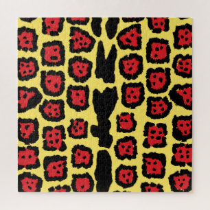 Jaguar Pattern in Blood Orange on Lemon Curd Puzzle