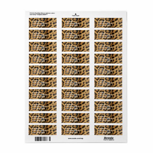 Jaguar Pattern Rücksendeadresse (Vorne)