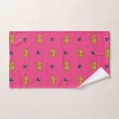 Jaguar pattern towel set: pink badhandtuch set (Handtuch)