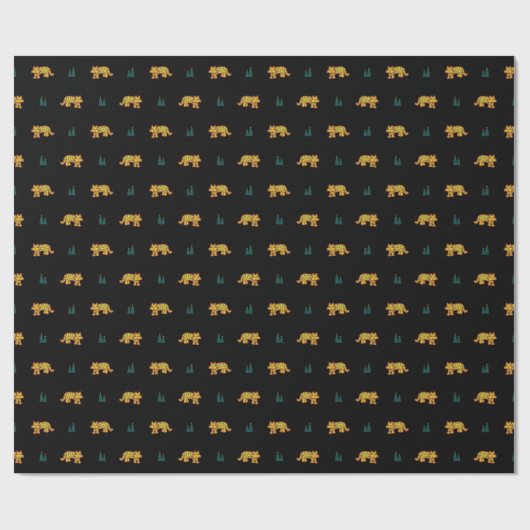 Jaguar pattern wrapping paper geschenkpapier (Flach)
