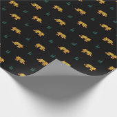 Jaguar pattern wrapping paper geschenkpapier (Ecke)