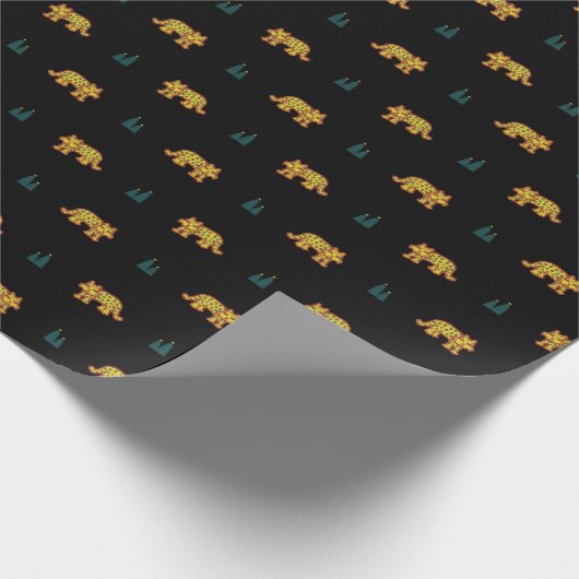 Jaguar pattern wrapping paper geschenkpapier (Ecke)